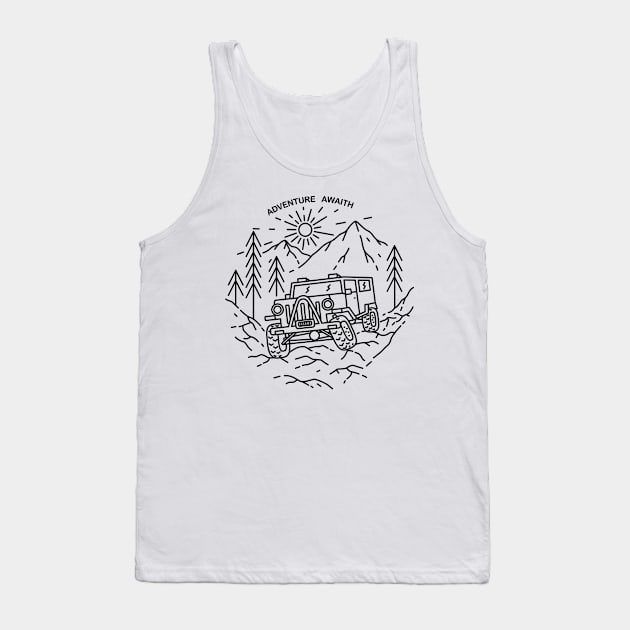 Jeep Adventure Tank Top by polkamdesign